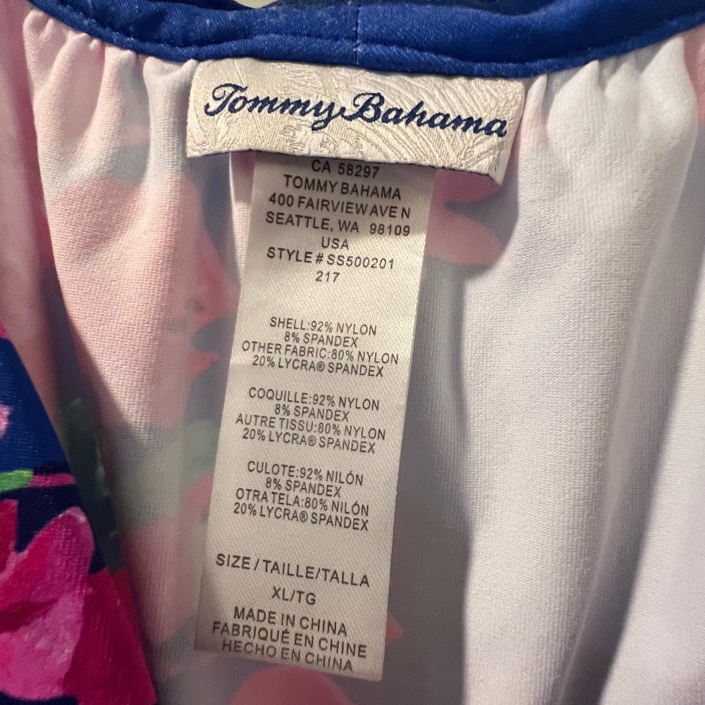 Tommy Bahama Bouganvillea Blue Ruffle Dress - Picture 9 of 16